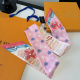 Louis Vuitton Fashion Versatile Double layer Hair Strap Silk Scarf Size: 110 x 5 CM