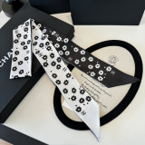 Chanel Twilly Versatile Twill Silk Scarf Size: 110 x 5 CM