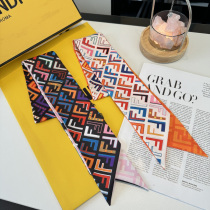 Fendi Fashion Versatile Double layer Hair Strap with Diagonal Silk Scarf Size: 110 x 6 CM Fendi Fashion Versatile Double layer Hair Strap with Diagonal Silk Scarf Size: 110 x 6 CM