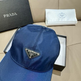 Prada Classic Inverted Triangle Logo Duck Tongue Hat Couple Versatile Baseball Hat 56CM