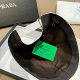 Prada Classic Inverted Triangle Logo Duck Tongue Hat Couple Versatile Baseball Hat 56CM