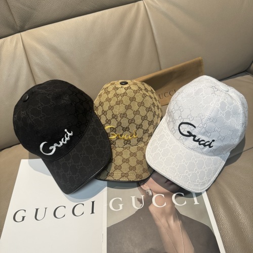 Gucci Classic Embroidered Logo Duck Tongue Hat Couple Versatile Baseball Hat 56CM