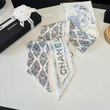 Chanel Twilly Versatile Twill Silk Scarf Size: 110 x 6 CM