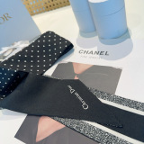 Dior Fashion Polka Double layer Hair Strap Silk Scarf Size: 105 x 6 CM