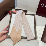 Gucci Classic GG Double layer Hair Strap Silk Scarf Size: 120 x 5 CM