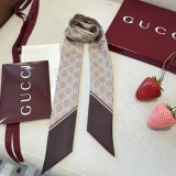 Gucci Classic GG Double layer Hair Strap Silk Scarf Size: 120 x 5 CM