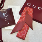 Gucci Classic GG Double layer Hair Strap Silk Scarf Size: 120 x 5 CM