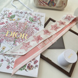 Dior Fashion Star Double layer Hair Strap Silk Scarf Size: 100 x 6 CM