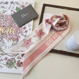 Dior Fashion Star Double layer Hair Strap Silk Scarf Size: 100 x 6 CM
