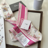 Dior Fashion Star Double layer Hair Strap Silk Scarf Size: 100 x 6 CM
