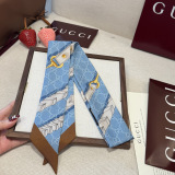 Gucci Classic GG Double layer Hair Strap Silk Scarf Size: 120 x 5 CM