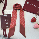 Gucci Classic GG Double layer Hair Strap Silk Scarf Size: 120 x 5 CM