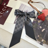 Gucci Classic GG Double layer Hair Strap Silk Scarf Size: 120 x 5 CM