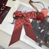 Gucci Classic GG Double layer Hair Strap Silk Scarf Size: 120 x 5 CM