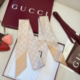 Gucci Classic GG Double layer Hair Strap Silk Scarf Size: 120 x 5 CM
