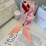 Dior Fashion Versatile Double layer Hair Strap Silk Scarf Size: 100 x 6 CM