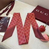 Gucci Classic GG Double layer Hair Strap Silk Scarf Size: 120 x 5 CM