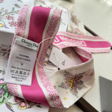 Dior Fashion Star Double layer Hair Strap Silk Scarf Size: 100 x 6 CM