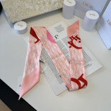Dior Fashion Versatile Double layer Hair Strap Silk Scarf Size: 100 x 6 CM