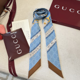 Gucci Classic GG Double layer Hair Strap Silk Scarf Size: 120 x 5 CM