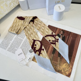 Dior Fashion Versatile Double layer Hair Strap Silk Scarf Size: 100 x 6 CM