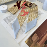 Dior Fashion Versatile Double layer Hair Strap Silk Scarf Size: 100 x 6 CM