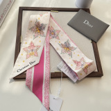 Dior Fashion Star Double layer Hair Strap Silk Scarf Size: 100 x 6 CM