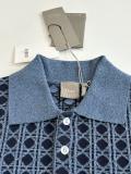 Dior 26SS Fashion Vine Pattern Jacquard Knitted Polo Short Sleeve