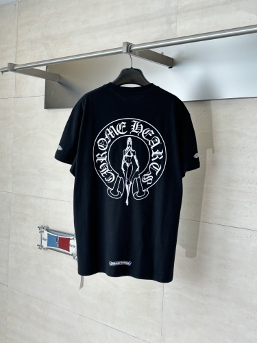 Chrome Hearts Classic Horseshoe Print Casual Short Sleeve Couple's Casual Versatile T-shirt