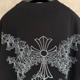 Chrome Hearts Fashion Cross Printed Short Sleeve Couple Casual Versatile T-shirt
