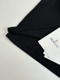 Moncler Classic Versatile Embroidered Black White Contrast Collar Short Sleeve Polo Shirt