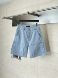 Louis Vuitton 26SS Fashion Versatile Embroidered Workwear Wind Washed Cowboy Shorts