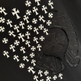 Chrome Hearts Fashion Embroidered Round Neck Short Sleeve Couple's Casual Versatile T-shirt