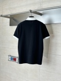 Moncler Classic Versatile Embroidered Black White Contrast Collar Short Sleeve Polo Shirt