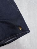 Louis Vuitton 26SS Couple Fashion Embroidered Logo Casual Loose Denim Shorts