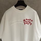Chrome Hearts Fashion Embroidered Round Neck Short Sleeve Couple's Casual Versatile T-shirt