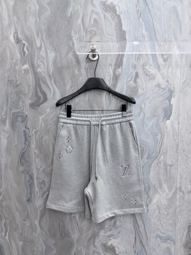Louis Vuitton 26SS Couple Fashion Embroidered Logo Casual Loose Shorts
