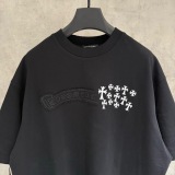 Chrome Hearts Fashion Embroidered Round Neck Short Sleeve Couple's Casual Versatile T-shirt