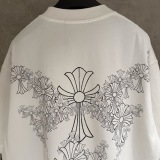 Chrome Hearts Fashion Cross Printed Short Sleeve Couple Casual Versatile T-shirt