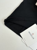 Moncler Classic Versatile Embroidered Black White Contrast Collar Short Sleeve Polo Shirt