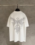 Chrome Hearts Fashion Cross Printed Short Sleeve Couple Casual Versatile T-shirt