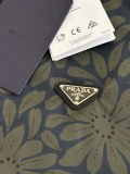 Prada 26SS Fashion Flower Printed Double sided Hooded Windproof Jacket Coat
