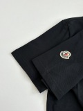 Moncler Classic Versatile Embroidered Black White Contrast Collar Short Sleeve Polo Shirt