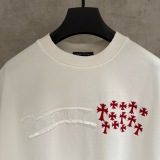 Chrome Hearts Fashion Embroidered Round Neck Short Sleeve Couple's Casual Versatile T-shirt