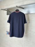 Moncler Classic Tricolor Embroidered Logo Short Sleeve Couple's Casual Versatile T-shirt