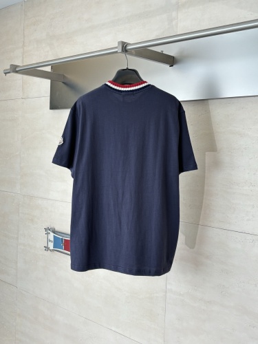 Moncler Classic Tricolor Embroidered Logo Short Sleeve Couple's Casual Versatile T-shirt