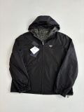 Prada 26SS Fashion Flower Printed Double sided Hooded Windproof Jacket Coat