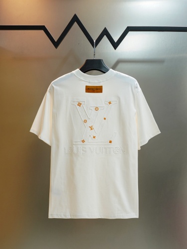 Louis Vuitton 26SS Fashion Embroidered Logo Short Sleeve Couple Casual Versatile T-shirt