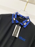 Versace 26SS Fashion Embroidered Logo Collar Polo Shirt