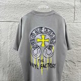 Chrome Hearts 26SS Fashion Printed Short Sleeve Couple Casual Washed T-shirt